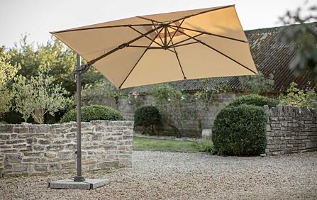 Bramblecrest Lichfield 2.7m Square Sand Parasol - includes Granite Base & Protective Cover Bramblecrest Lichfield 2.7m Square Sand Parasol - includes Granite Base & Protective Cover