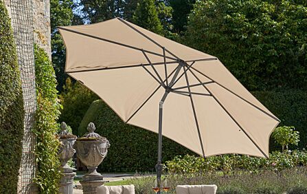 Platinum Riva Champagne 2.5mt Parasol And 40kg Sandstone Base