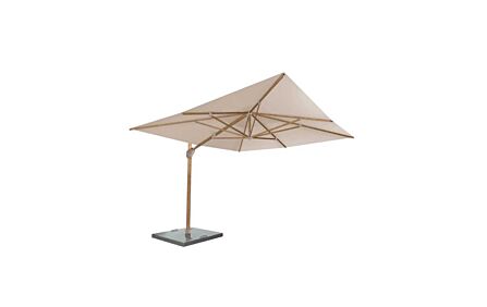 Four Seasons Outdoor Hacienda 300 x 400 cm Wood Look Parasol with 125kg Siesta Granite Base - Sand Four Seasons Outdoor Hacienda 300 x 400 cm Wood Look Parasol with 125kg Siesta Granite Base - Sand
