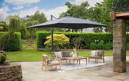 Platinum Icon T1 4 X 3 Rectangular Faded Manhattan Parasol & 150 KG Wheeled Base Platinum Icon T1 4 X 3 Rectangular Faded Manhattan Parasol & 150 KG Wheeled Base