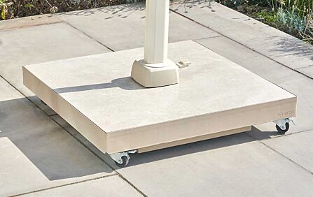 Platinum Ceramica 90kg Wheeled Parasol Base - Sandstone