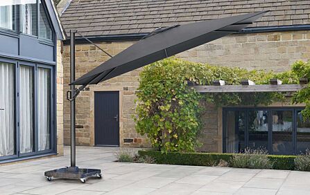 Platinum Challenger T2 Premium 2.6 x 3.5 Anthracite/Faded Black Parasol With Ancona 90kg Base And 30kg Add On Weight