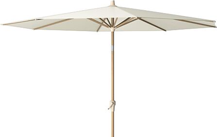 Platinum Riva 3mt Teak Champagne Parasol With 40kg Wheeled Base