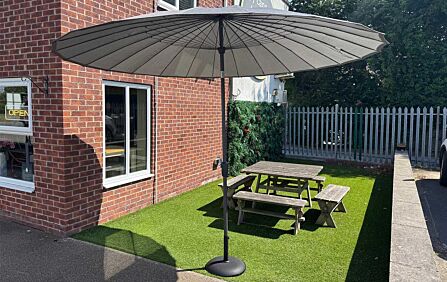 4 Seasons Outdoor 3m Charcoal Shanghai Table Parasol 4 Seasons Outdoor 3m Charcoal Shanghai Table Parasol