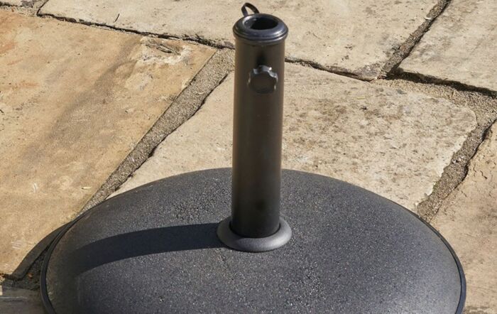 Platinum Riva 3m Teak Round Olive Parasol And 15kg Base