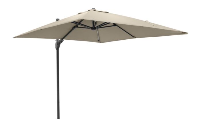 Platinum Challenger Glow T2 3mt Square Champagne Free Arm Parasol With 90kg Wheeled Base