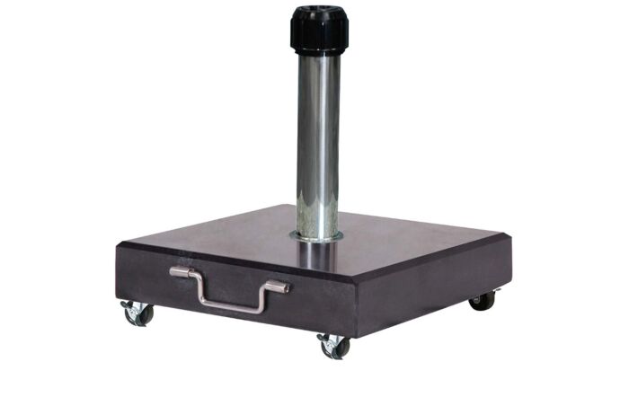 Polished black granite base