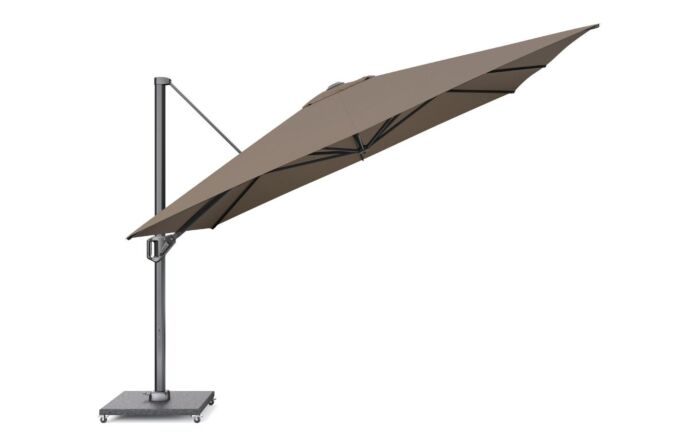 Platinum Challenger T1 3.5m Square Havanna Taupe Parasol With 120kg Wheeled Base Platinum Challenger T1 3.5m Square Havanna Taupe Parasol With 120kg Wheeled Base