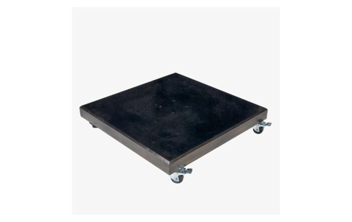 Platinum Challenger Glow T2 3mt Square Champagne Free Arm Parasol With 90kg Wheeled Base