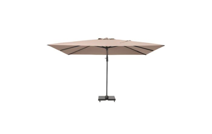 Platinum Challenger T2 3.5 x 2.6m Taupe Rectangular Free Arm Parasol With 90kg Wheeled Base