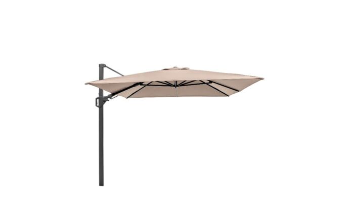 Platinum Challenger T2 3.5 x 2.6m Taupe Rectangular Free Arm Parasol With 90kg Wheeled Base