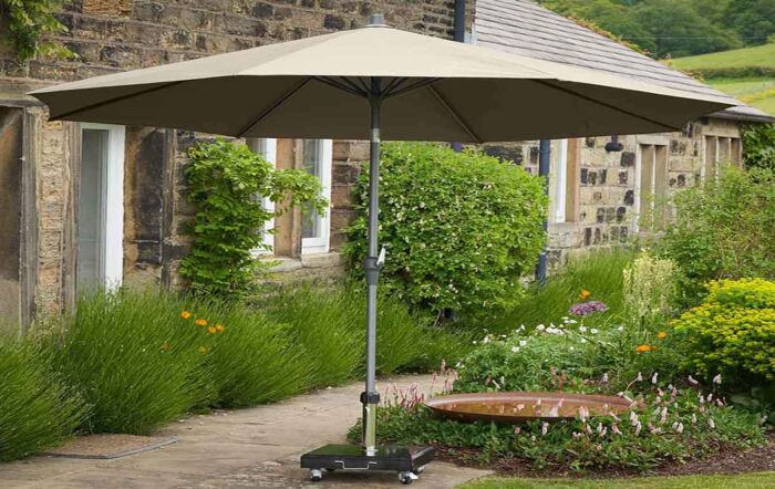 Platinum Riva 2.5m Round Champagne Parasol
