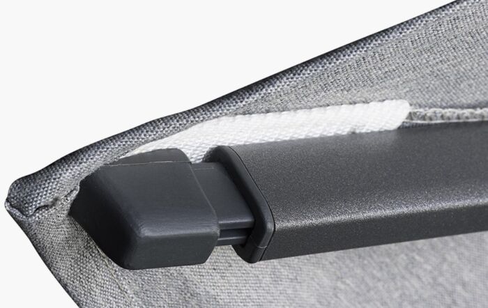 Platinum Glow Challenger T2 Square 3m Premium Lush Green Free Arm Parasol