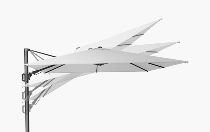 Platinum Challenger T2 3.5 X 2.6 Rectangular Premium Champagne Free Arm Parasol