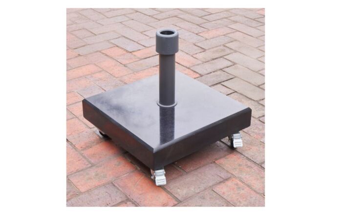 Platinum 40kg Wheeled Black Granite Parasol Base