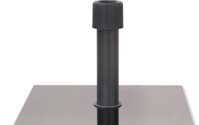 Platinum Riva Luna Grey 3 x 2 mt Parasol & 40kg Wheeled Base