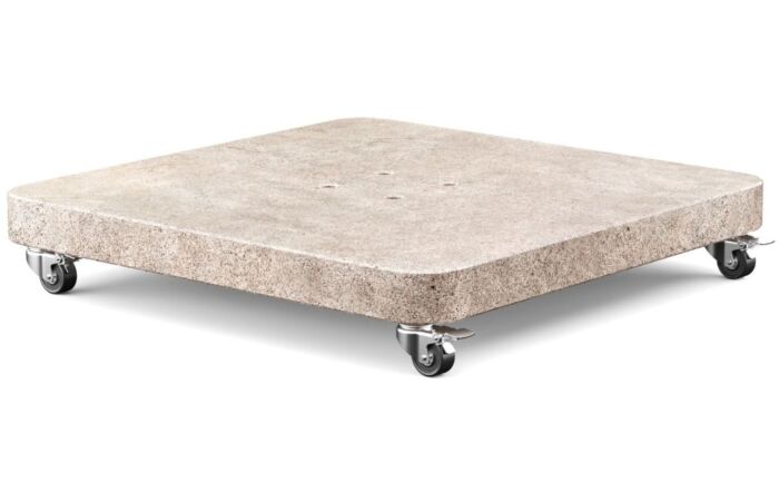 Platinum Voyager T1 3m x 2m Cantilever Parasol with 90kg Wheeled Granite Base - Champagne/Sand