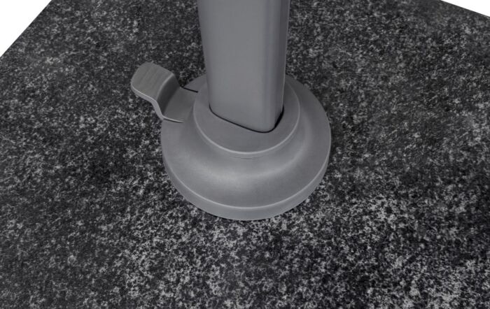 Platinum Nexus T2 3m Square Cantilever Parasol With Ancona 90kg Ceramic Wheeled Base - Anthracite/Faded Black