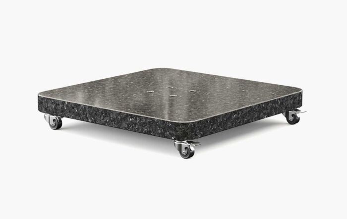 Platinum 3m Glow Cantilever Parasol in Luna Grey - Includes Granite Base