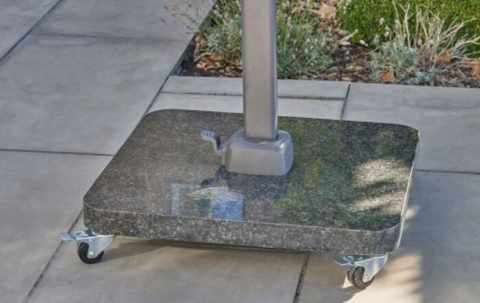 Platinum Voyager T1 3m Round Taupe Parasol & 90kg Granite Base