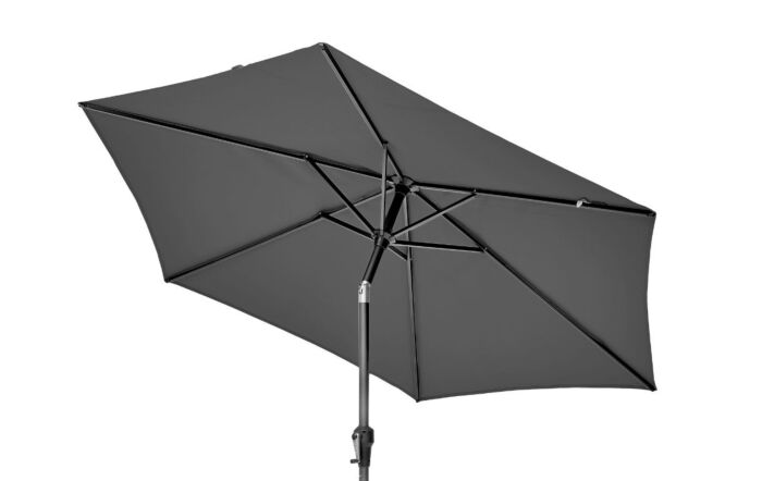 Platinum Riva 3mt Anthracite Parasol With Grey Ceramica 40kg Wheeled Base