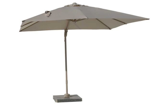 Bramblecrest Chichester 3m Square Mocha Cantilever Parasol - with Granite Base and FREE Cover