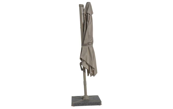 Bramblecrest Chichester 3m Square Mocha Cantilever Parasol - with Granite Base and FREE Cover