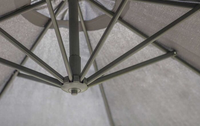 Bramblecrest Gloucester 3 Metre Round Cantilever Parasol - Grey - with FREE Cover