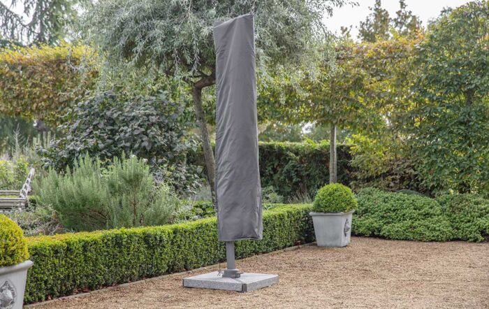 Bramblecrest Lichfield 2.7m Square Grey Cantilever Parasol - includes Granite Base & Grey Protective Cover