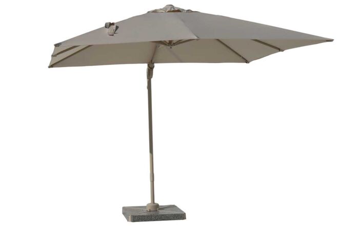 Bramblecrest Lichfield 2.7m Square Mocha Cantilever Parasol - with Granite Base & Protective Cover