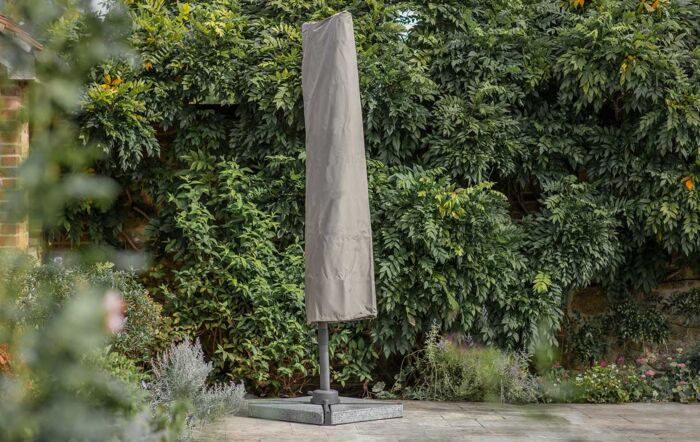 Bramblecrest Lichfield 2.7m Square Sand Parasol - includes Granite Base & Protective Cover