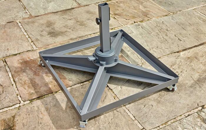 Bramblecrest Steel Frame with Wheels for Cantilever Parasol Granite Base - Granite Not Included