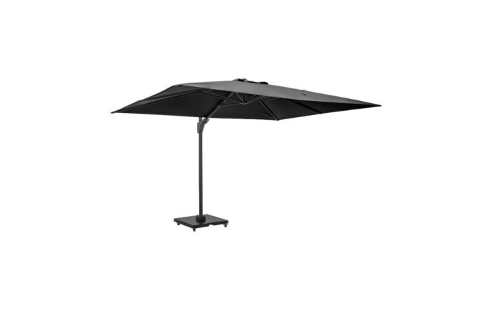 Platinum Challenger T2 3.5 x 2.6m Rectangular Anthracite Free Arm Parasol With 90kg Wheeled Base