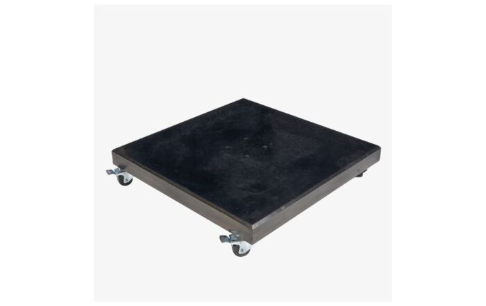 Platinum Challenger T2 3.5 x 2.6 mt Rectangular Champagne Free Arm Parasol With 90kg Wheeled Base