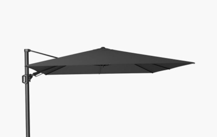 Platinum Challenger Faded Black T2 3mt Square Free Arm Parasol With 90 Kg Wheeled Base