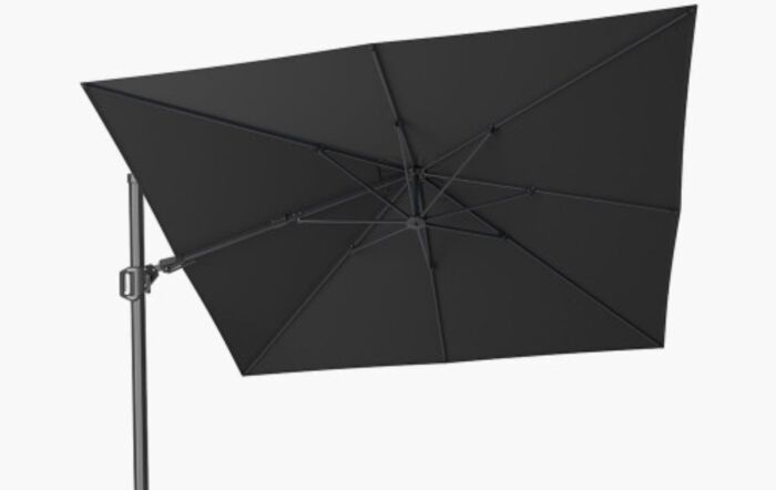 Platinum Challenger Faded Black T2 3mt Square Free Arm Parasol With 90 Kg Wheeled Base
