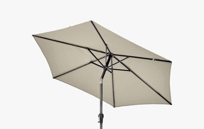 Platinum Riva Champagne 2.5mt Parasol And 40kg Sandstone Base