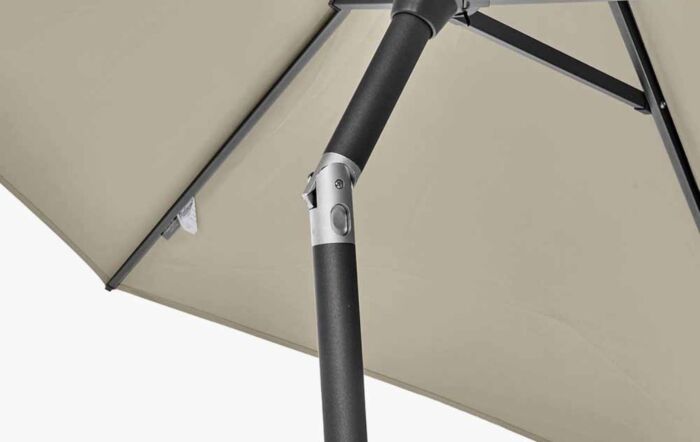Platinum Riva Champagne 2.5 Parasol & 40kg Parasol Wheeled Base
