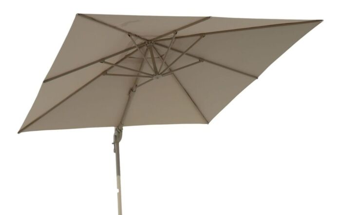 Bramblecrest Chichester 3m Square Mocha Cantilever Parasol - with Granite Base and FREE Cover