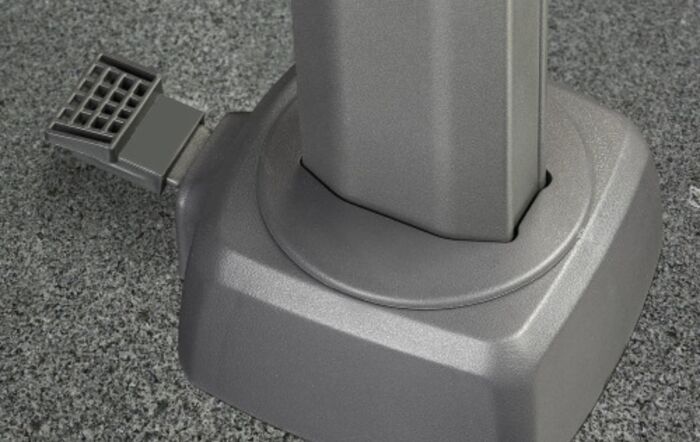 Platinum Challenger T2 Manhattan Grey 3.5 X 2.6 Free Arm Parasol & 90kg Wheeled Base