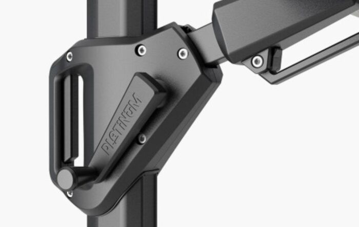 Platinum Glow Challenger T2 3m Square Lush Green Free Arm Parasol & 90kg Wheeled Base