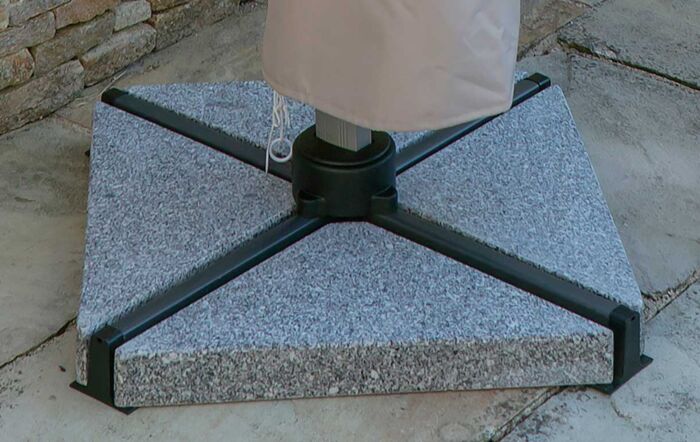 Bramblecrest Chichester 3M Round Grey Cantilever Parasol - including Granite Base and Free Cover Bramblecrest Chichester 3M Round Grey Cantilever Parasol - including Granite Base and Free Cover