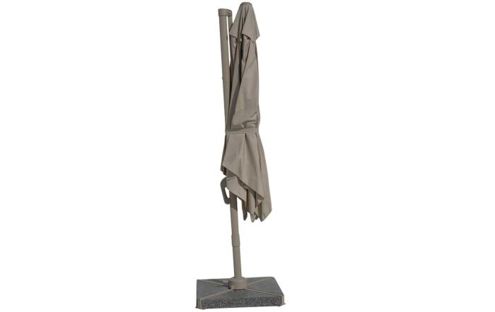 Bramblecrest Lichfield 2.7m Square Mocha Cantilever Parasol - with Granite Base & Protective Cover