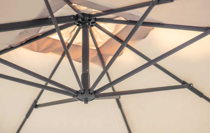 Bramblecrest Lichfield 2.7m Square Sand Parasol - includes Granite Base & Protective Cover Bramblecrest Lichfield 2.7m Square Sand Parasol - includes Granite Base & Protective Cover