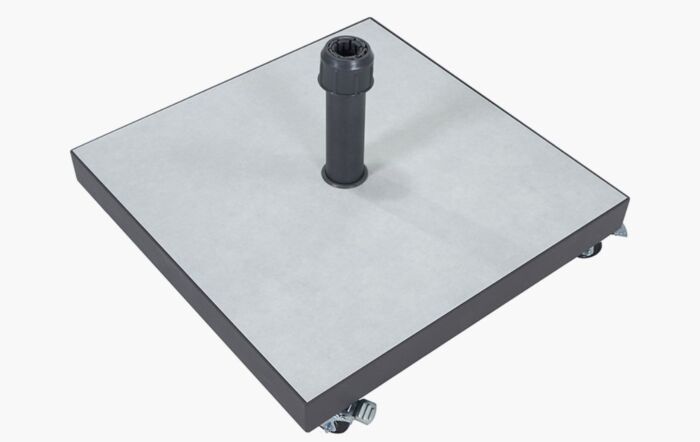 Platinum Riva Luna Grey 3.5mt Parasol And Ceramica 40kg Wheeled Base