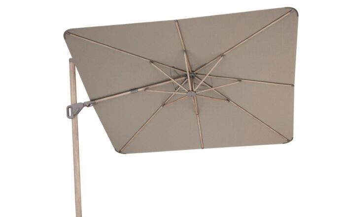 Platinum Nexus T2 3m Square Cantilever Parasol With Venezia 90kg Ceramic Wheeled Base - Mocha/Havana Taupe