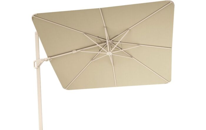 Platinum Nexus T2 3m Square Cantilever Parasol With Venezia 90kg Ceramic Wheeled Base - Sandstone/Champagne