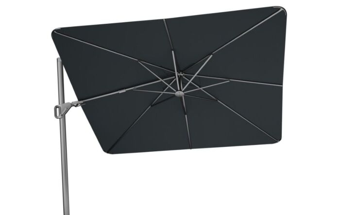 Platinum Nexus T2 3m Square Cantilever Parasol With Ancona 90kg Ceramic Wheeled Base - Anthracite/Faded Black