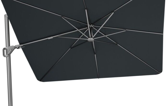 Platinum  Nexus T2 Premium Anthracite/Faded Black Free Arm Parasol With Ancona 90kg Ceramic Wheeled Base