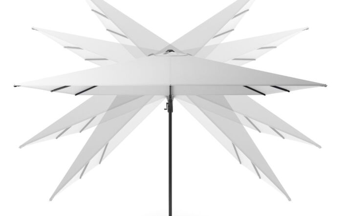 Platinum  Nexus T2 Premium Anthracite/Faded Black Free Arm Parasol With Ancona 90kg Ceramic Wheeled Base